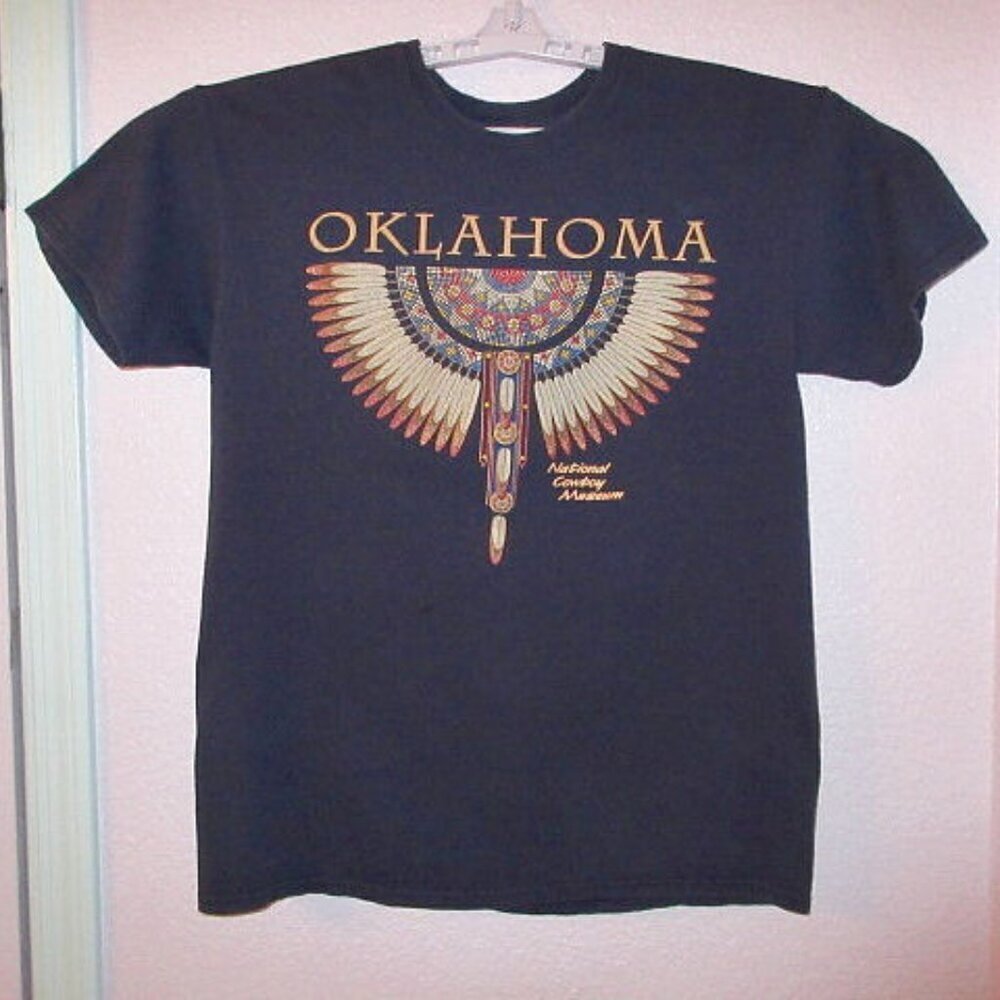 Vtg Sportex Oklahoma National Cowboy Museum T-Shirt Size M Western USA Made 80s